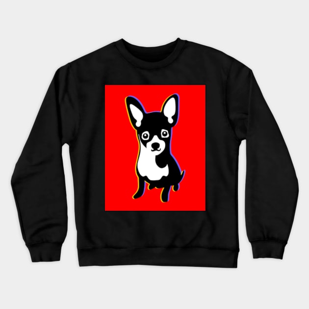 Chihuahua Pop Art Crewneck Sweatshirt by ArtFactoryAI